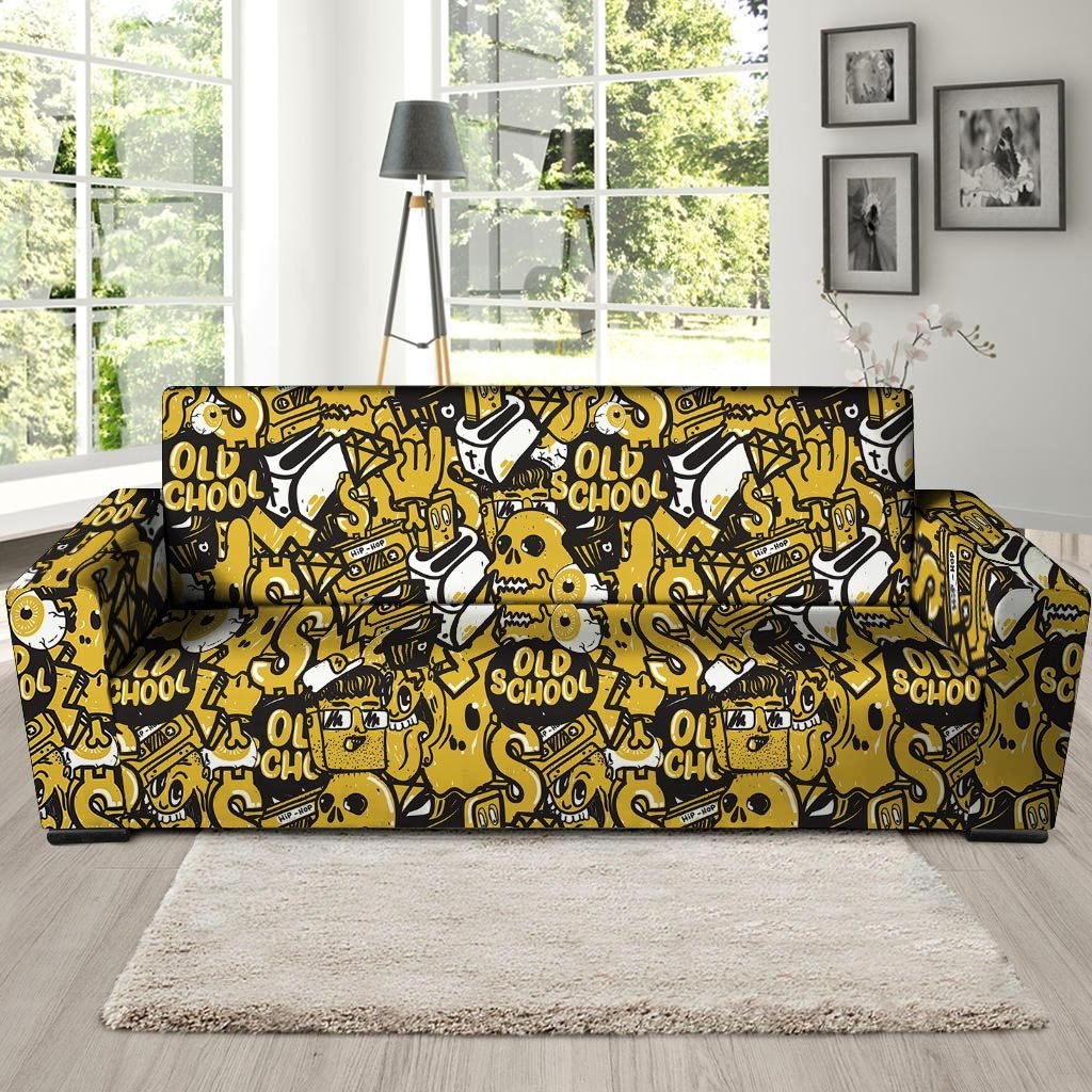 Old School HipHop Print Sofa Cover-grizzshop