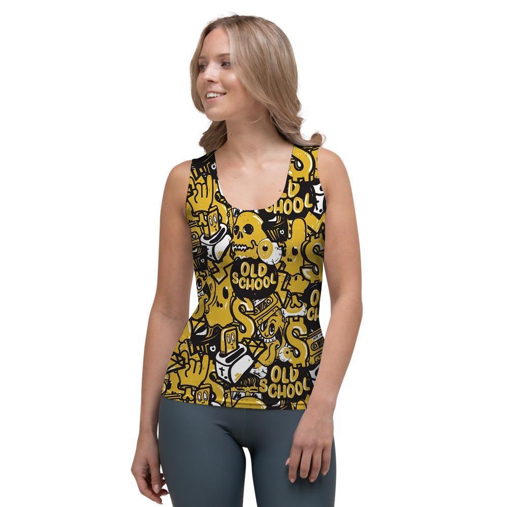 Old School HipHop Print Women's Tank Top-grizzshop