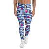 Old School Sailor Striped Print Pattern Men's Leggings-grizzshop