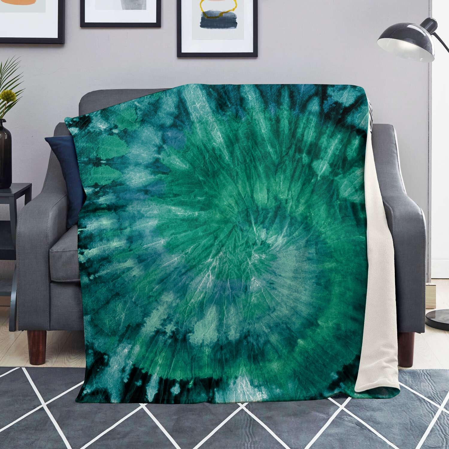 Olive Green Tie Dye Blanket-grizzshop