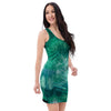 Olive Green Tie Dye Bodycon Dress-grizzshop