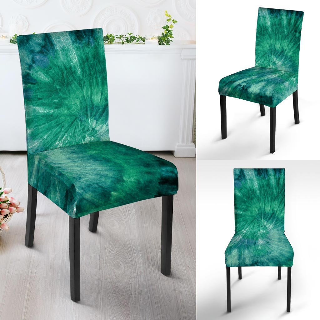 Olive Green Tie Dye Chair Cover-grizzshop