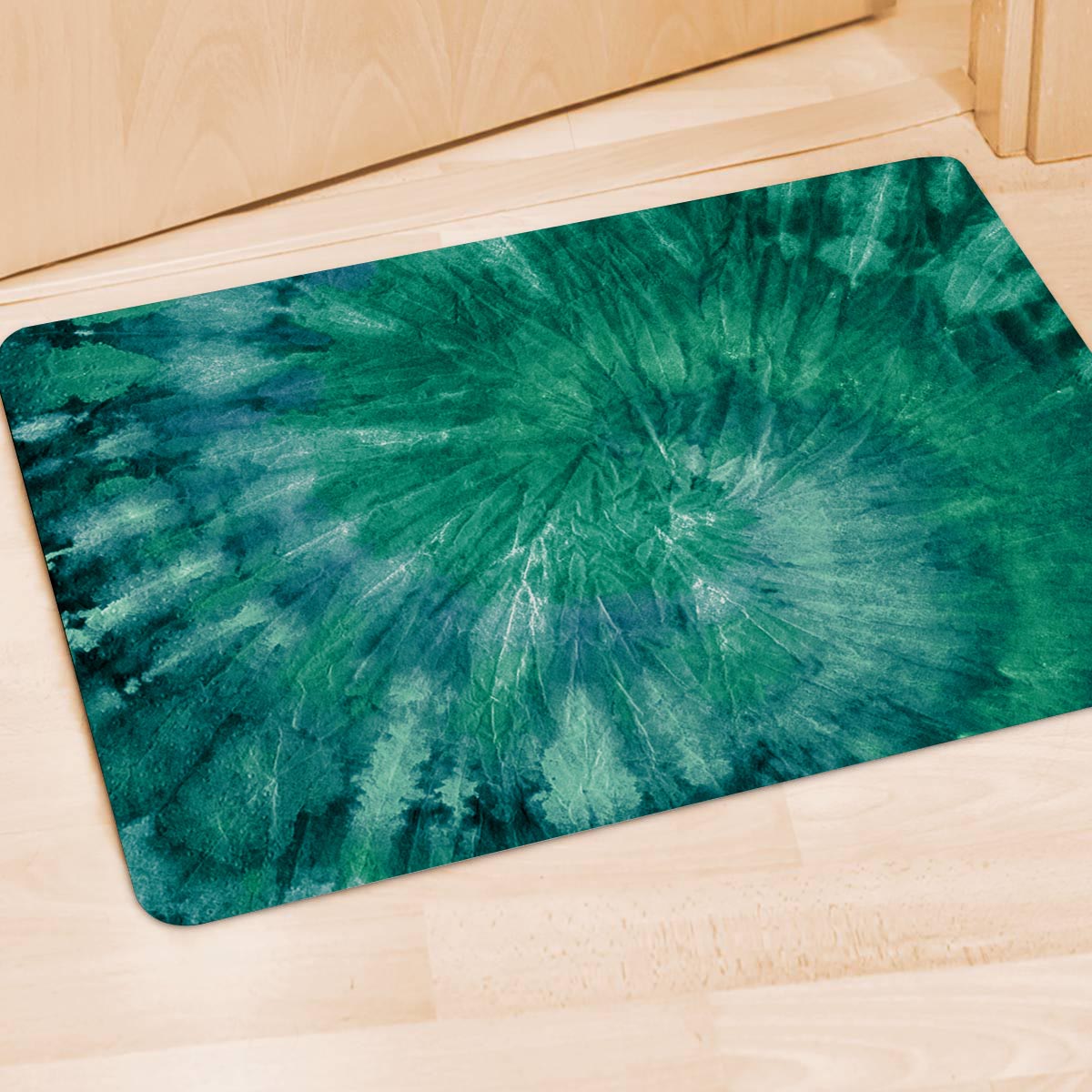Olive Green Tie Dye Door Mat-grizzshop