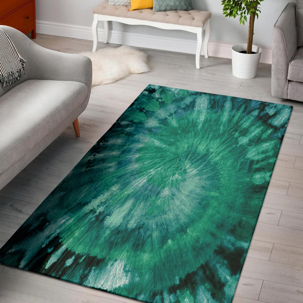 Olive Green Tie Dye Floor Mat-grizzshop