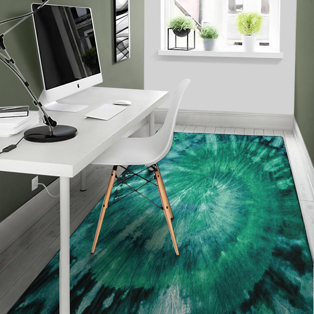 Olive Green Tie Dye Floor Mat-grizzshop