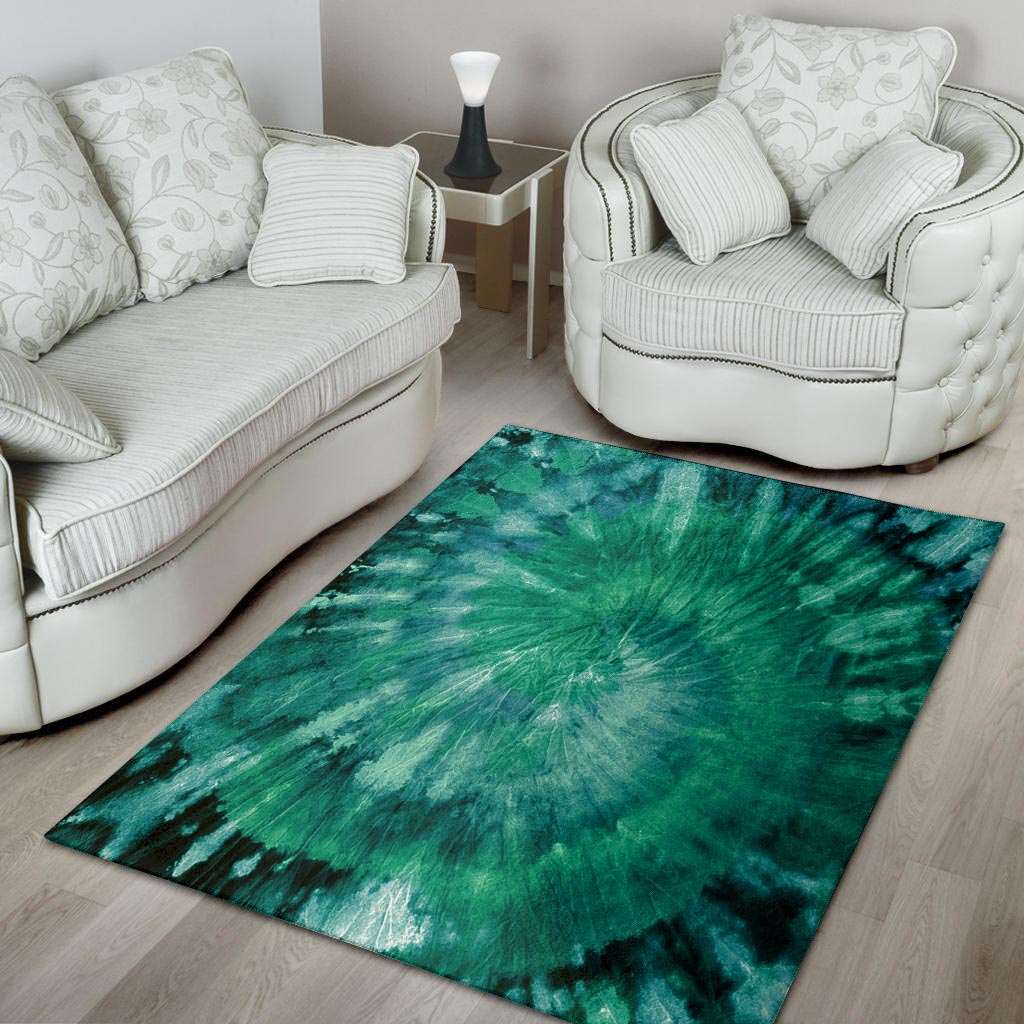 Olive Green Tie Dye Floor Mat-grizzshop