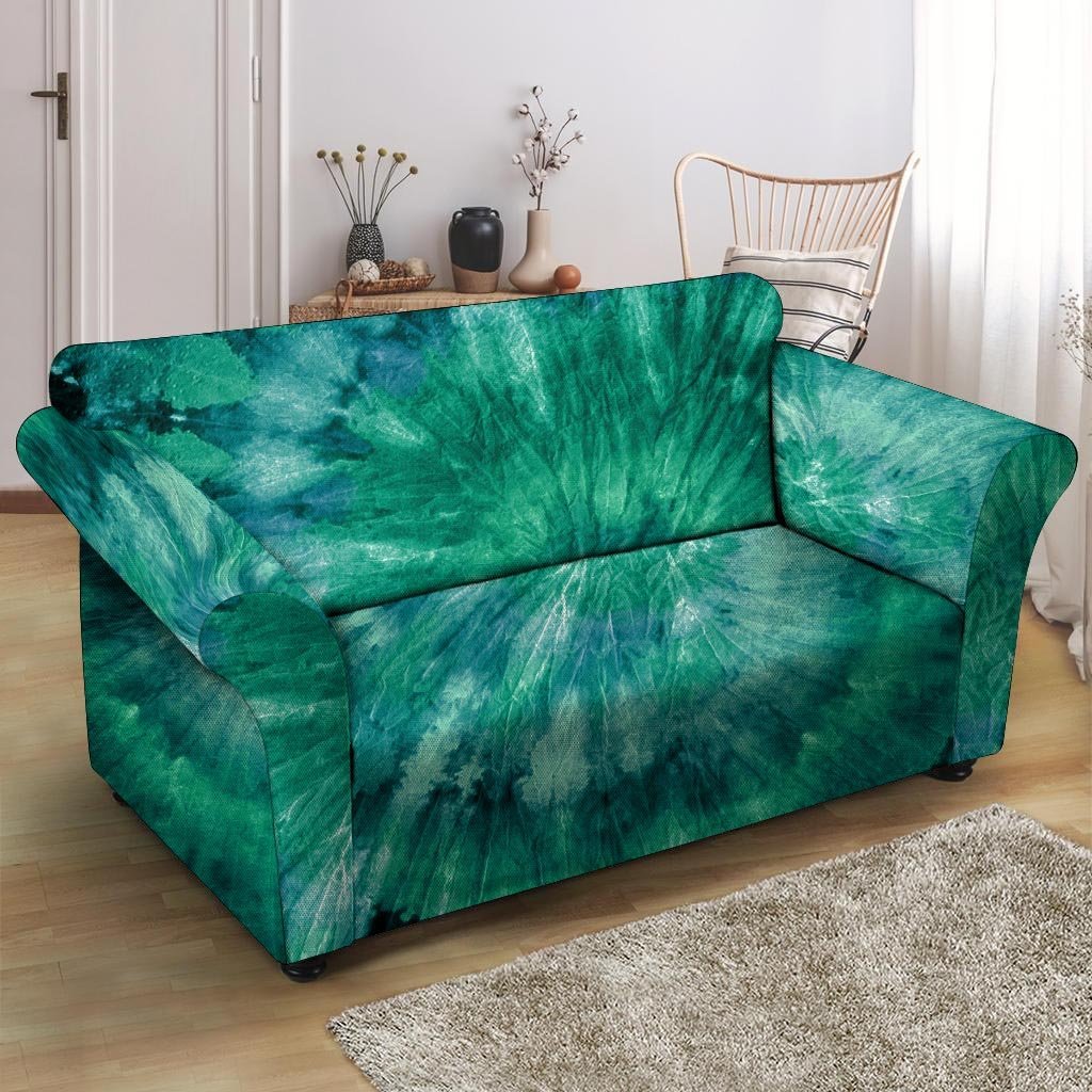 Olive Green Tie Dye Loveseat Cover-grizzshop