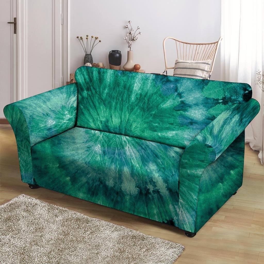 Olive Green Tie Dye Loveseat Cover-grizzshop