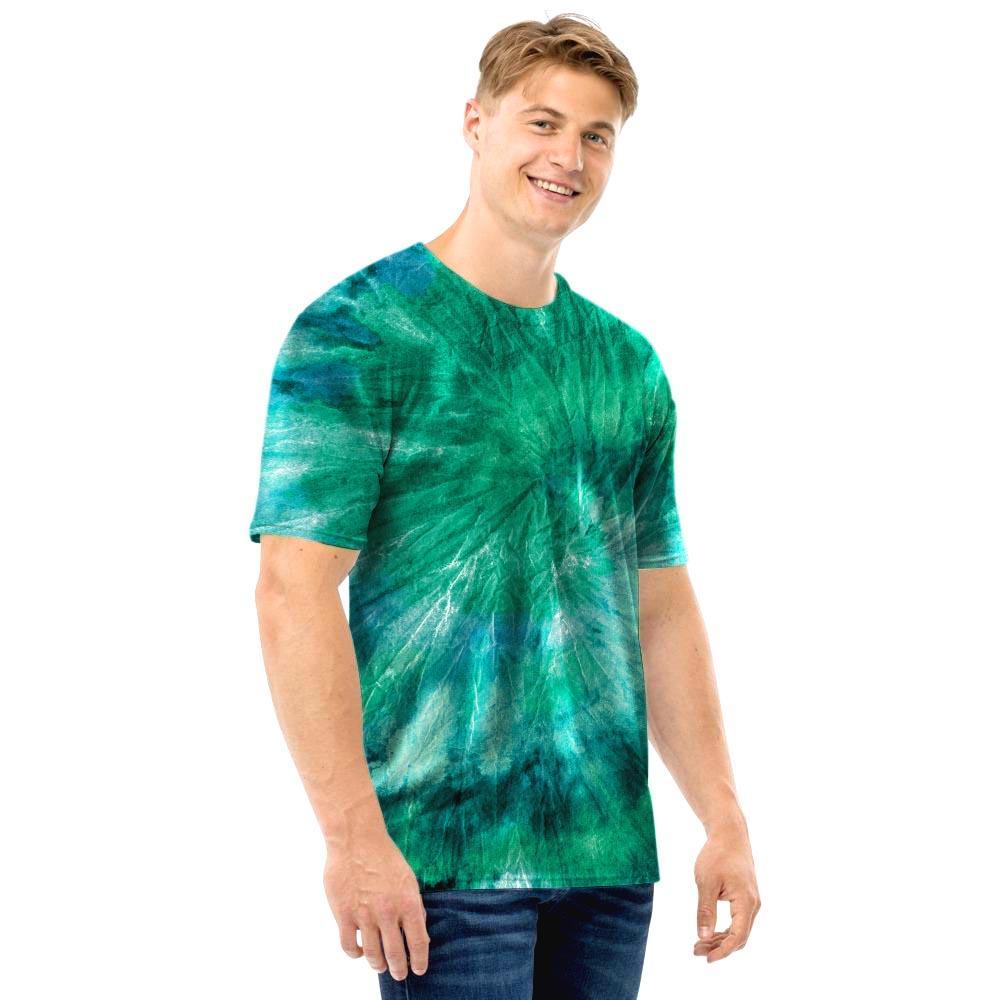 Olive Green Tie Dye Men T Shirt-grizzshop