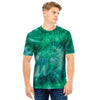 Olive Green Tie Dye Men T Shirt-grizzshop