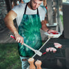 Olive Green Tie Dye Men's Apron-grizzshop