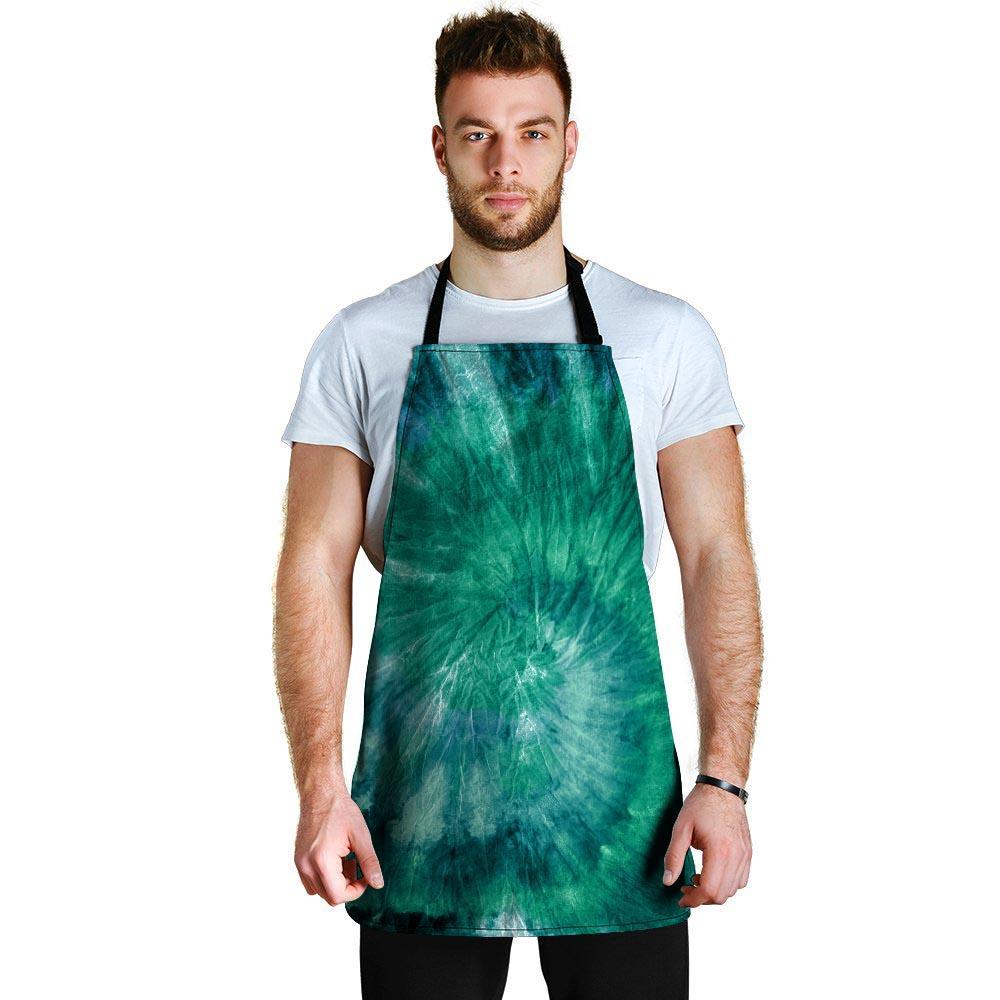 Olive Green Tie Dye Men's Apron-grizzshop