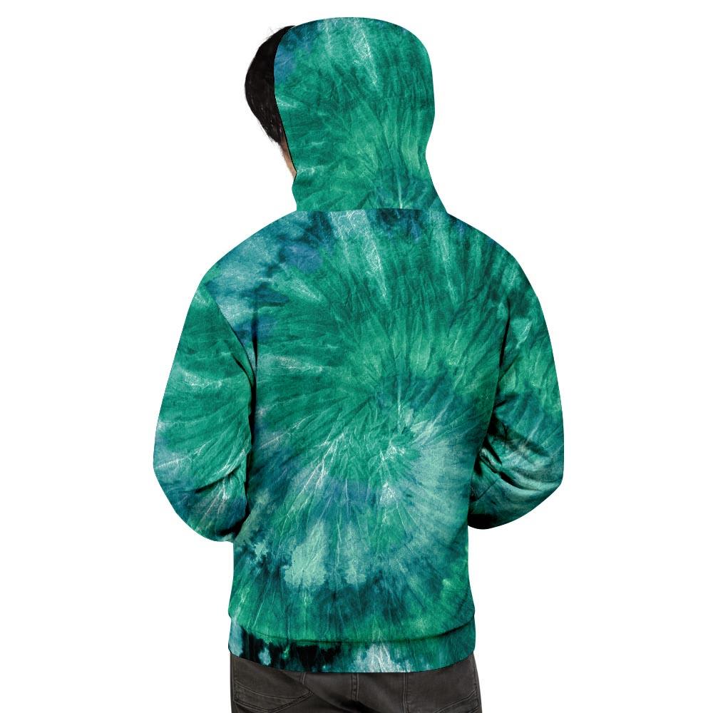 Olive Green Tie Dye Men's Hoodie-grizzshop