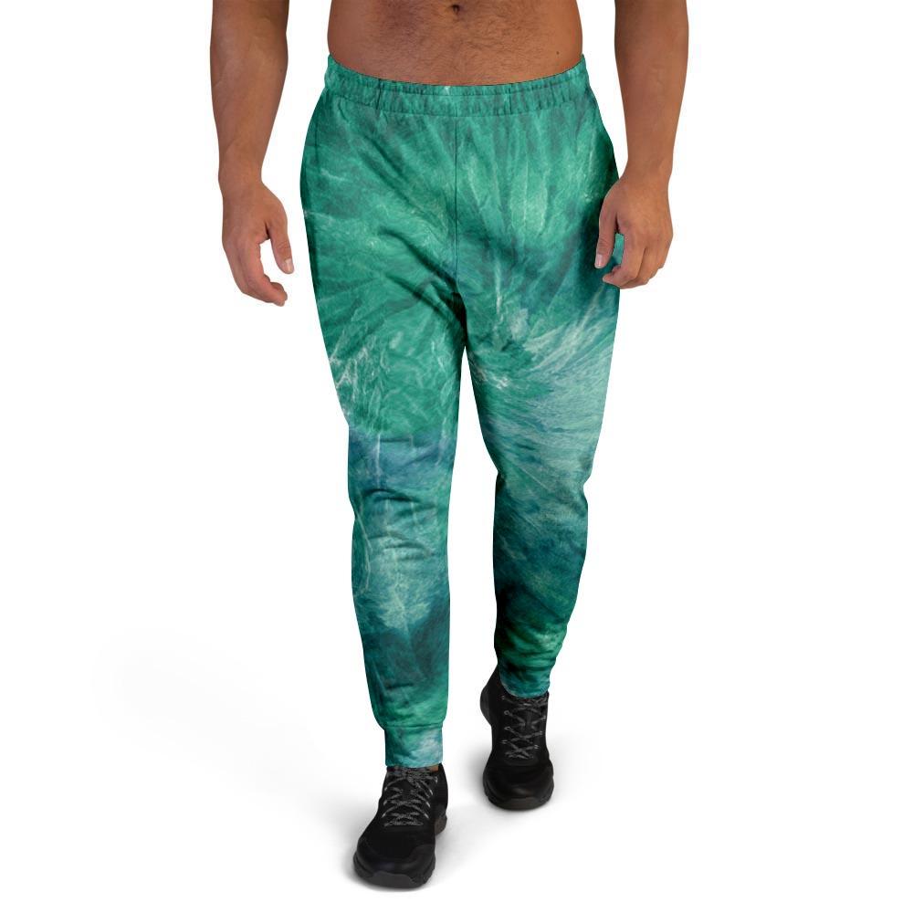 Olive Green Tie Dye Men's Joggers-grizzshop