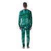 Olive Green Tie Dye Men's Pajamas-grizzshop