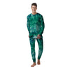 Olive Green Tie Dye Men's Pajamas-grizzshop