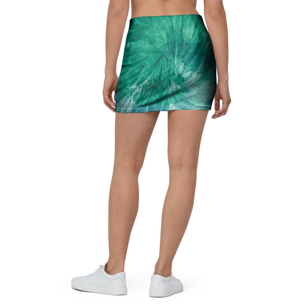 Olive Green Tie Dye Mini Skirt-grizzshop