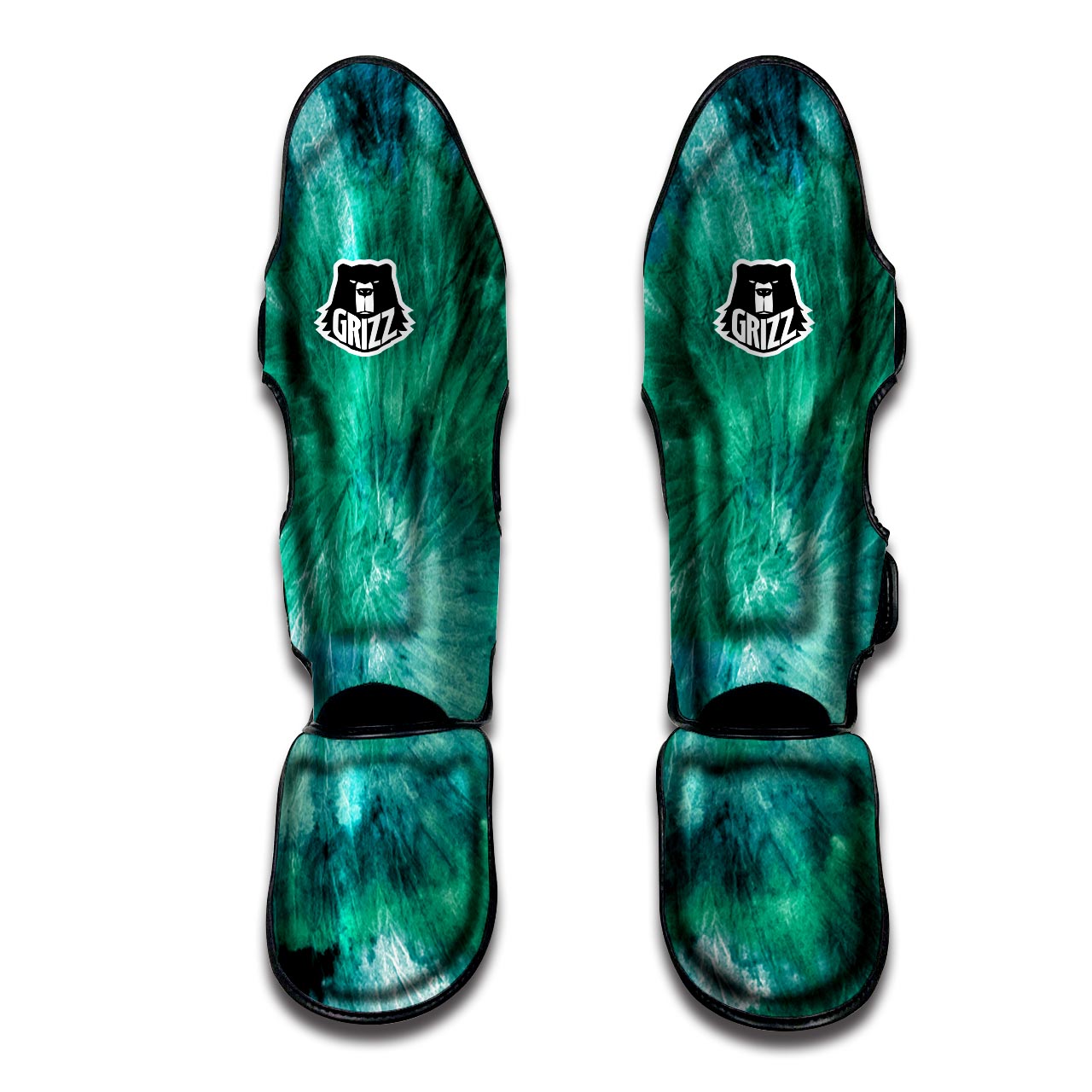 Olive Green Tie Dye Muay Thai Shin Guard-grizzshop