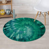 Olive Green Tie Dye Round Rug-grizzshop