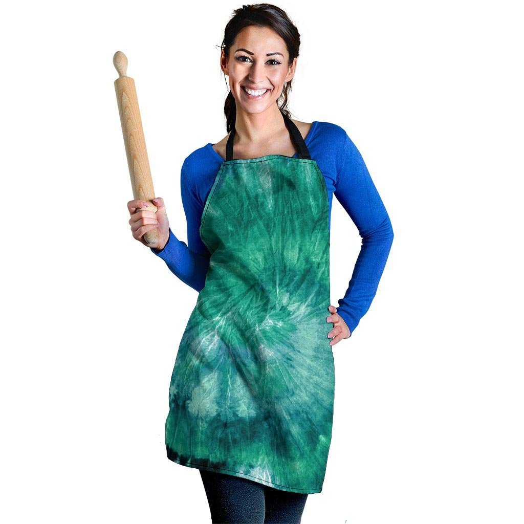 Olive Green Tie Dye Women's Apron-grizzshop