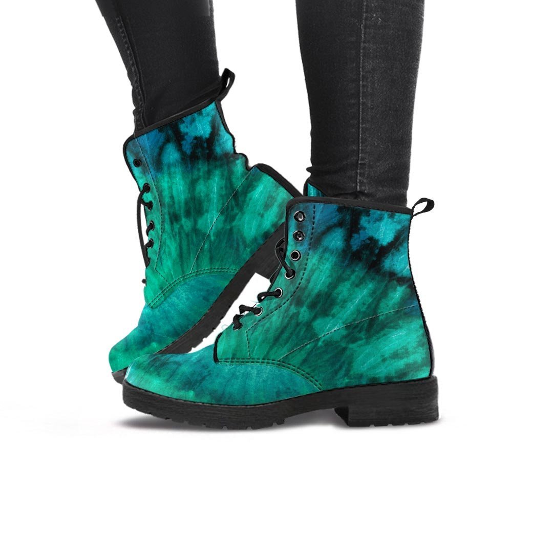 Olive Green Tie Dye Women's Boots-grizzshop