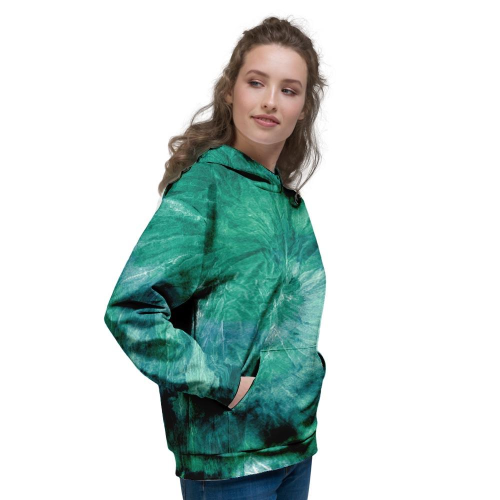 Olive Green Tie Dye Women's Hoodie-grizzshop