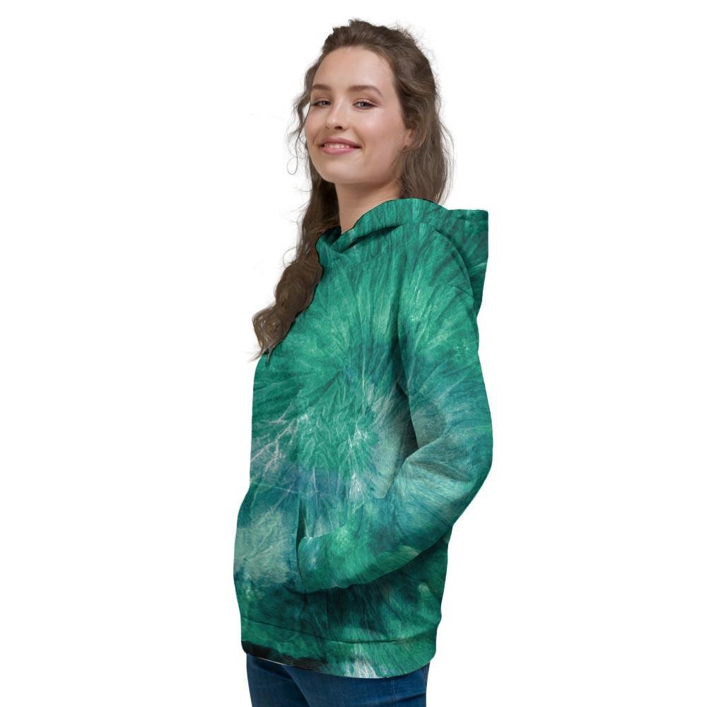 Olive Green Tie Dye Women's Hoodie-grizzshop