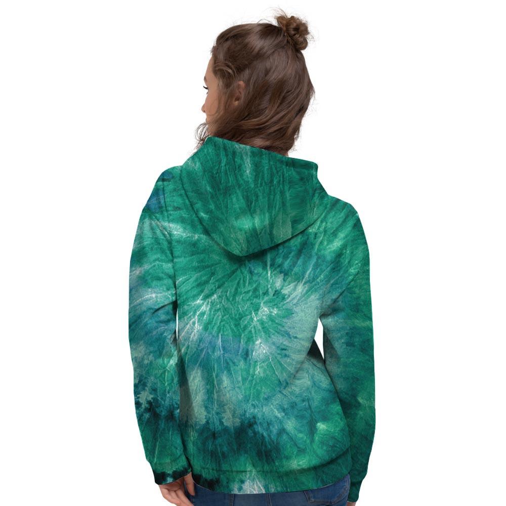 Olive Green Tie Dye Women's Hoodie-grizzshop