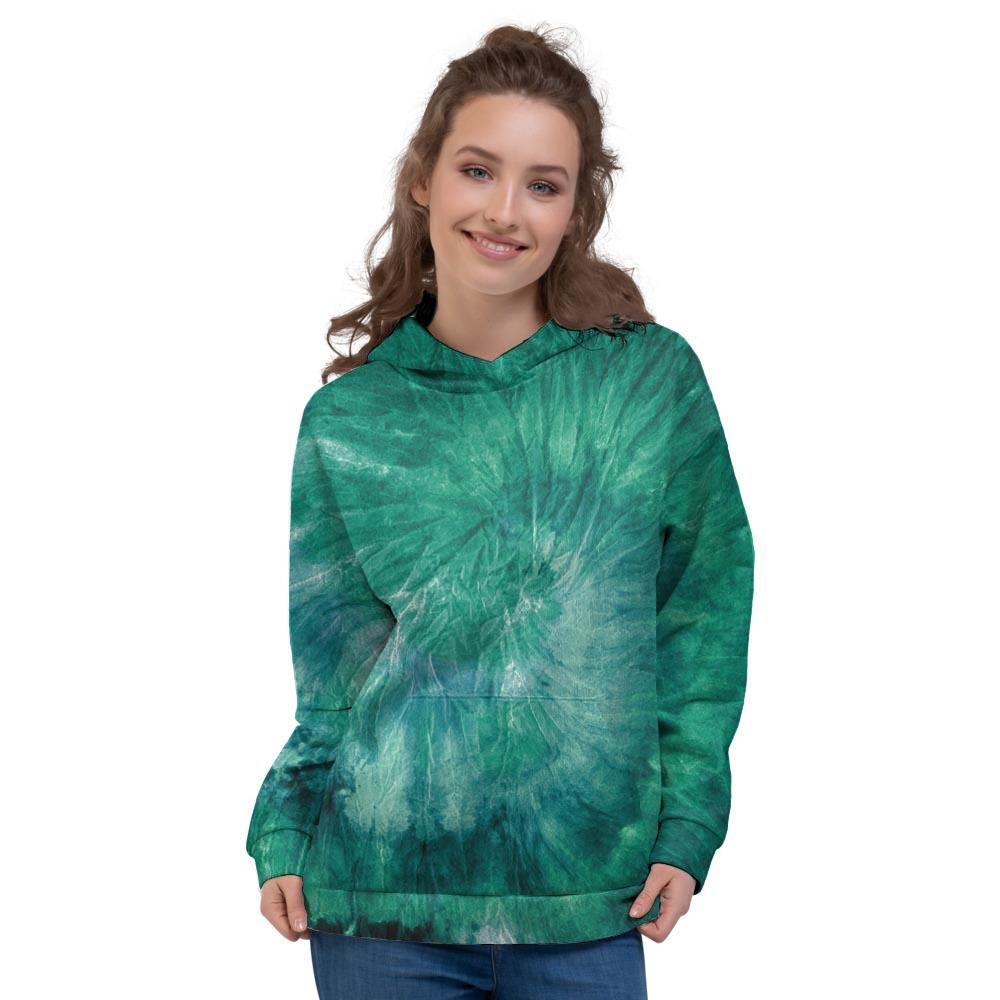 Olive Green Tie Dye Women's Hoodie-grizzshop