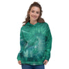 Olive Green Tie Dye Women's Hoodie-grizzshop