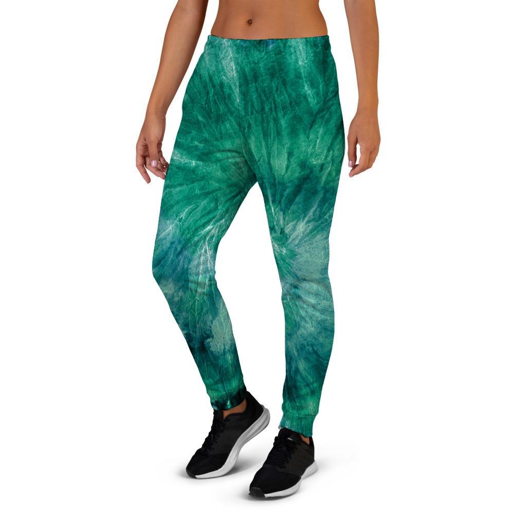 Olive Green Tie Dye Women's Joggers-grizzshop