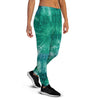 Olive Green Tie Dye Women's Joggers-grizzshop