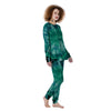 Olive Green Tie Dye Women's Pajamas-grizzshop