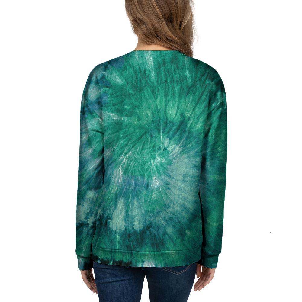 Olive Green Tie Dye Women's Sweatshirt-grizzshop