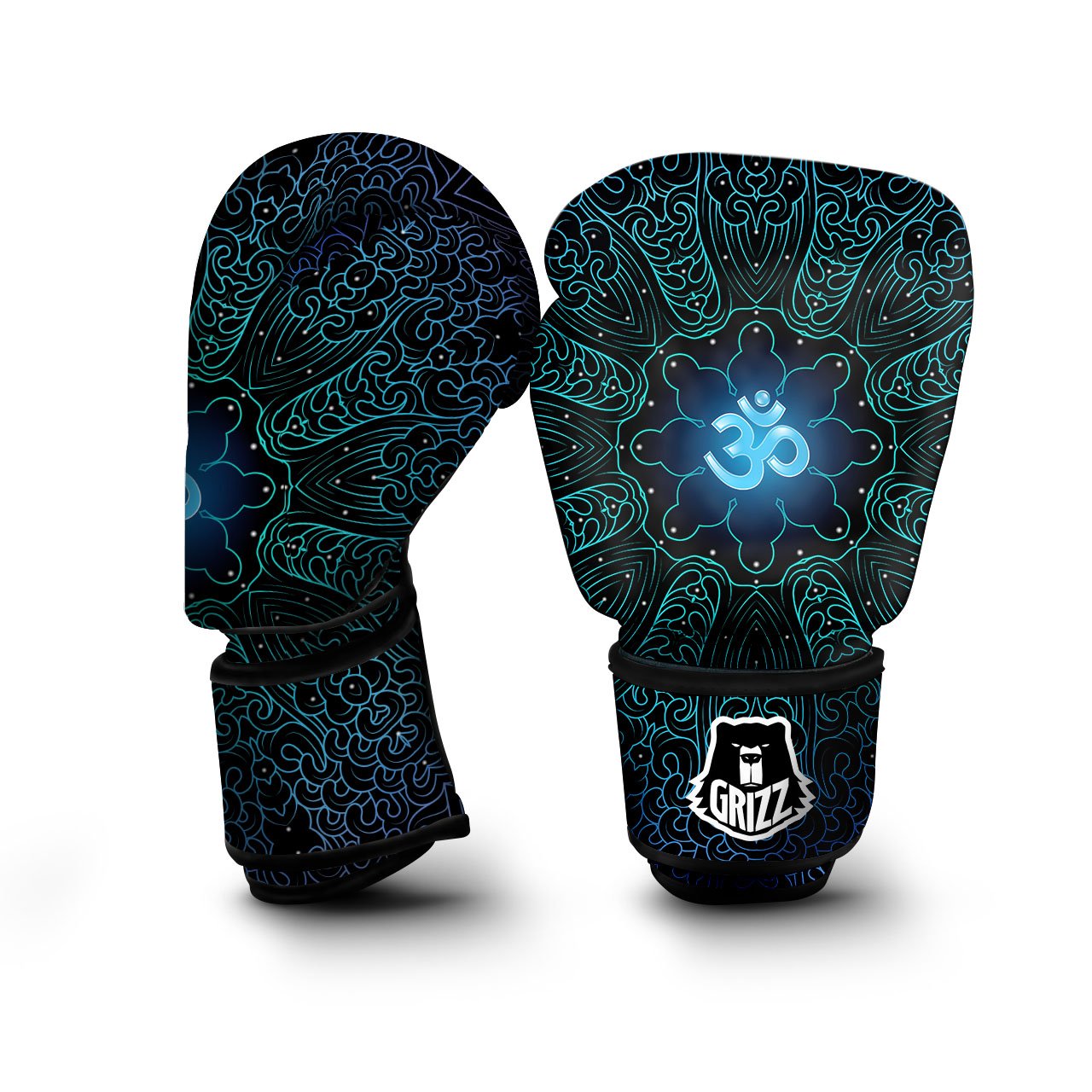 Om Psychedelic Print Boxing Gloves-grizzshop
