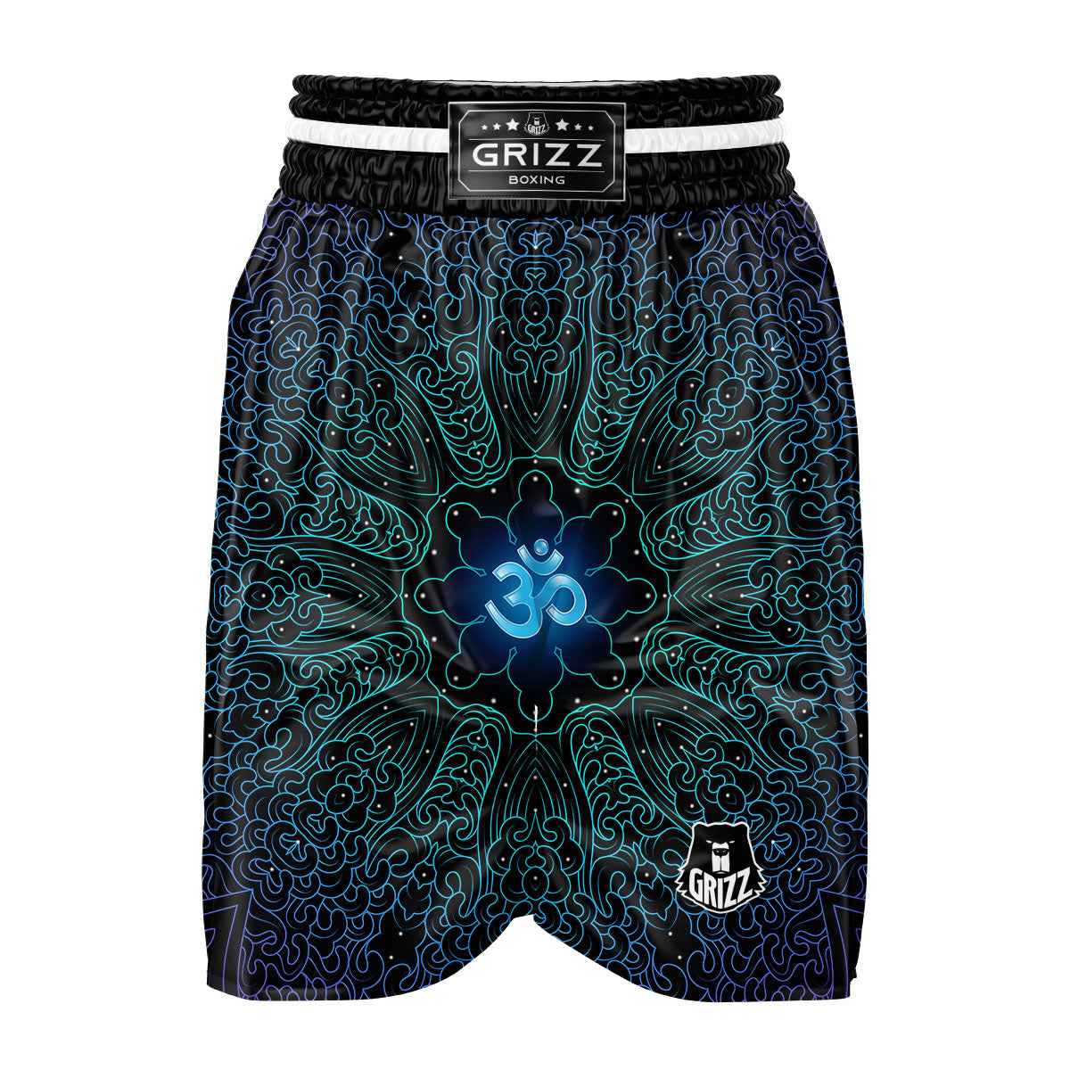 Om Psychedelic Print Boxing Shorts-grizzshop