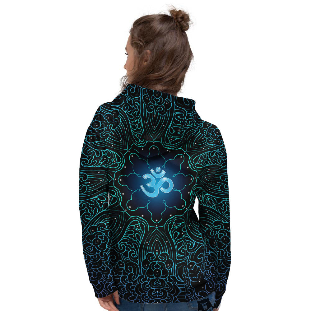 Om Psychedelic Print Women's Hoodie-grizzshop