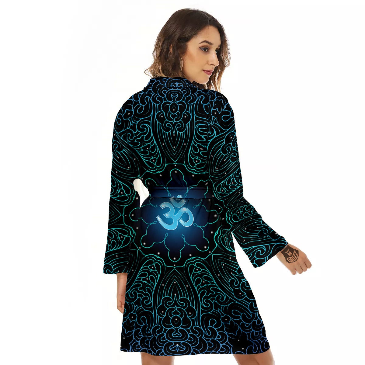 Om Psychedelic Print Women's Robe-grizzshop