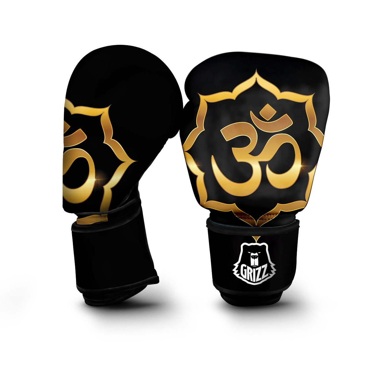 Om Sign Print Boxing Gloves-grizzshop