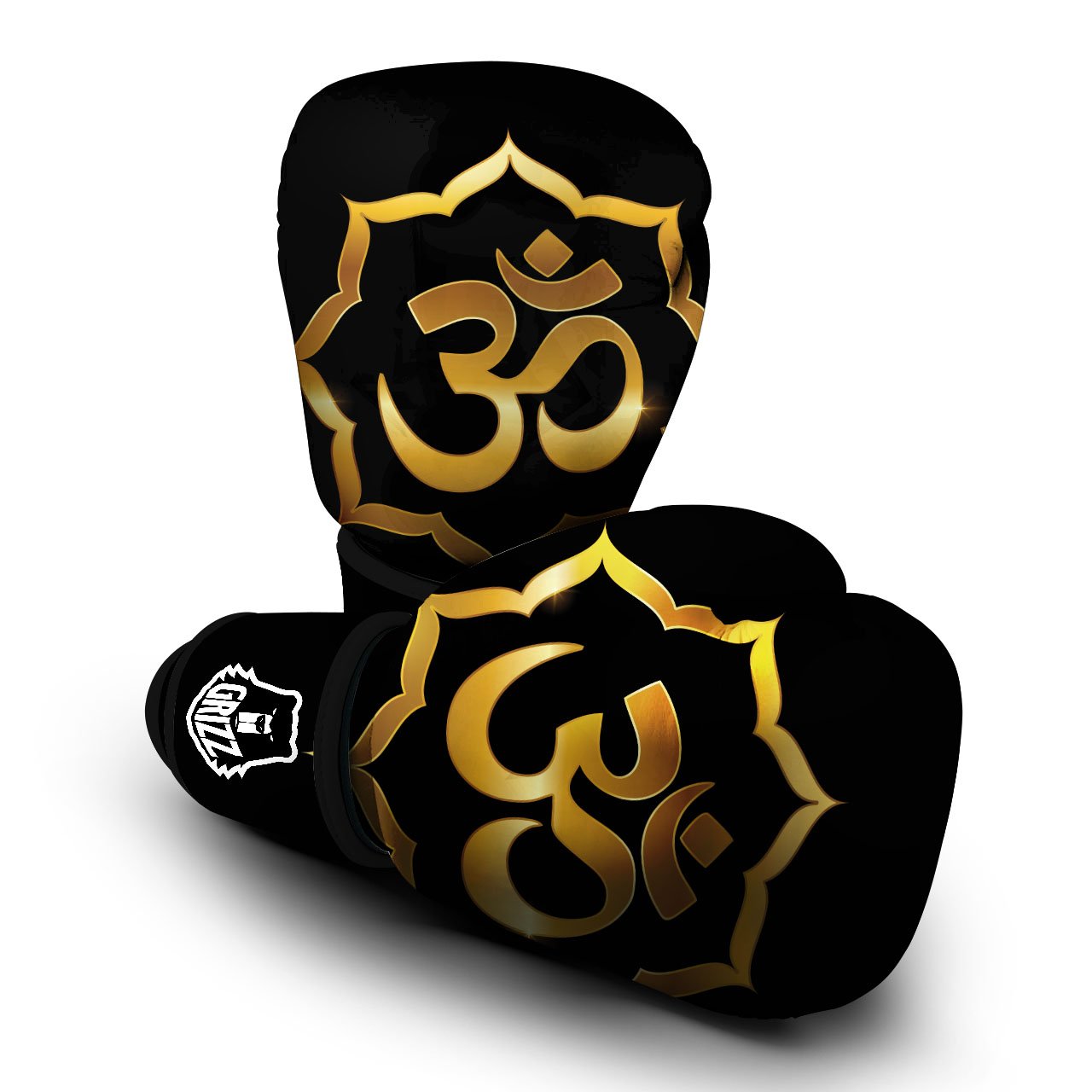 Om Sign Print Boxing Gloves-grizzshop