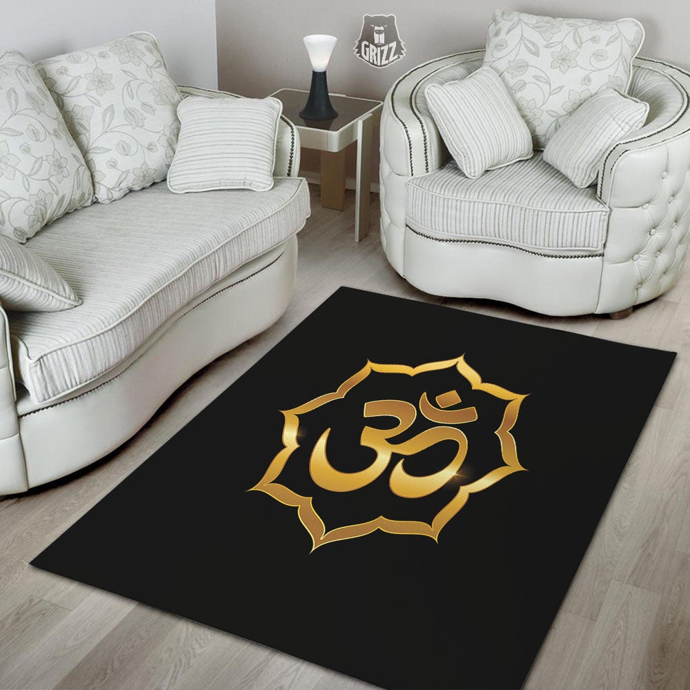 Om Sign Print Floor Mat-grizzshop