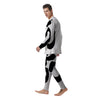 Om White And Black Print Men's Pajamas-grizzshop