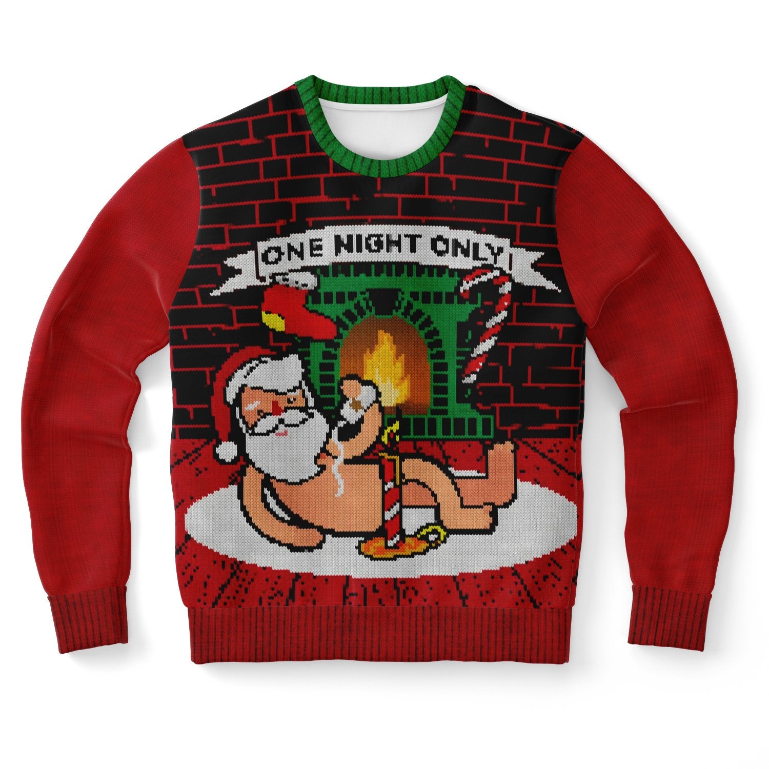 One Night Only Funny Santa Ugly Christmas Sweater-grizzshop