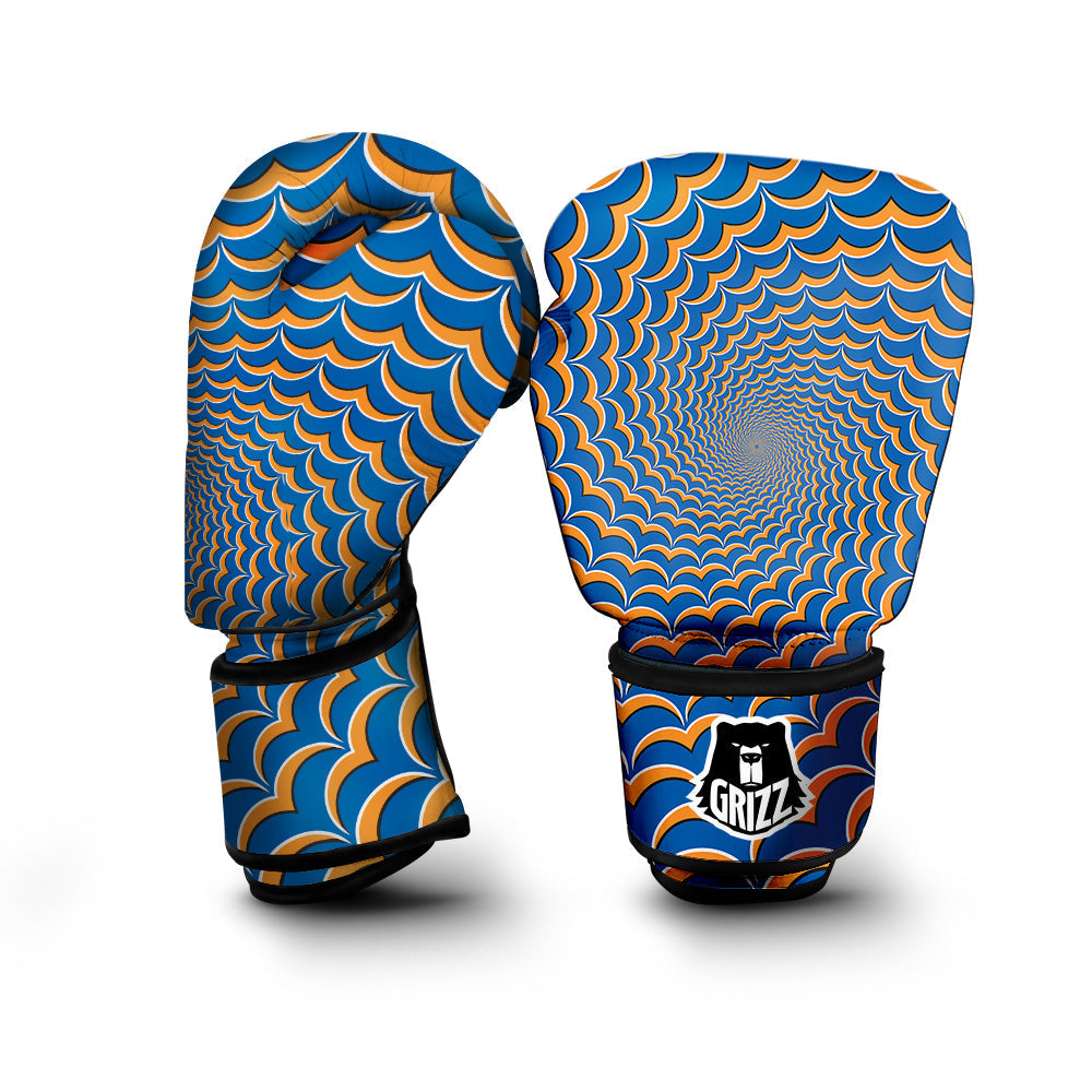 Optical Illusion Blue Expansion Moving Boxing Gloves-grizzshop