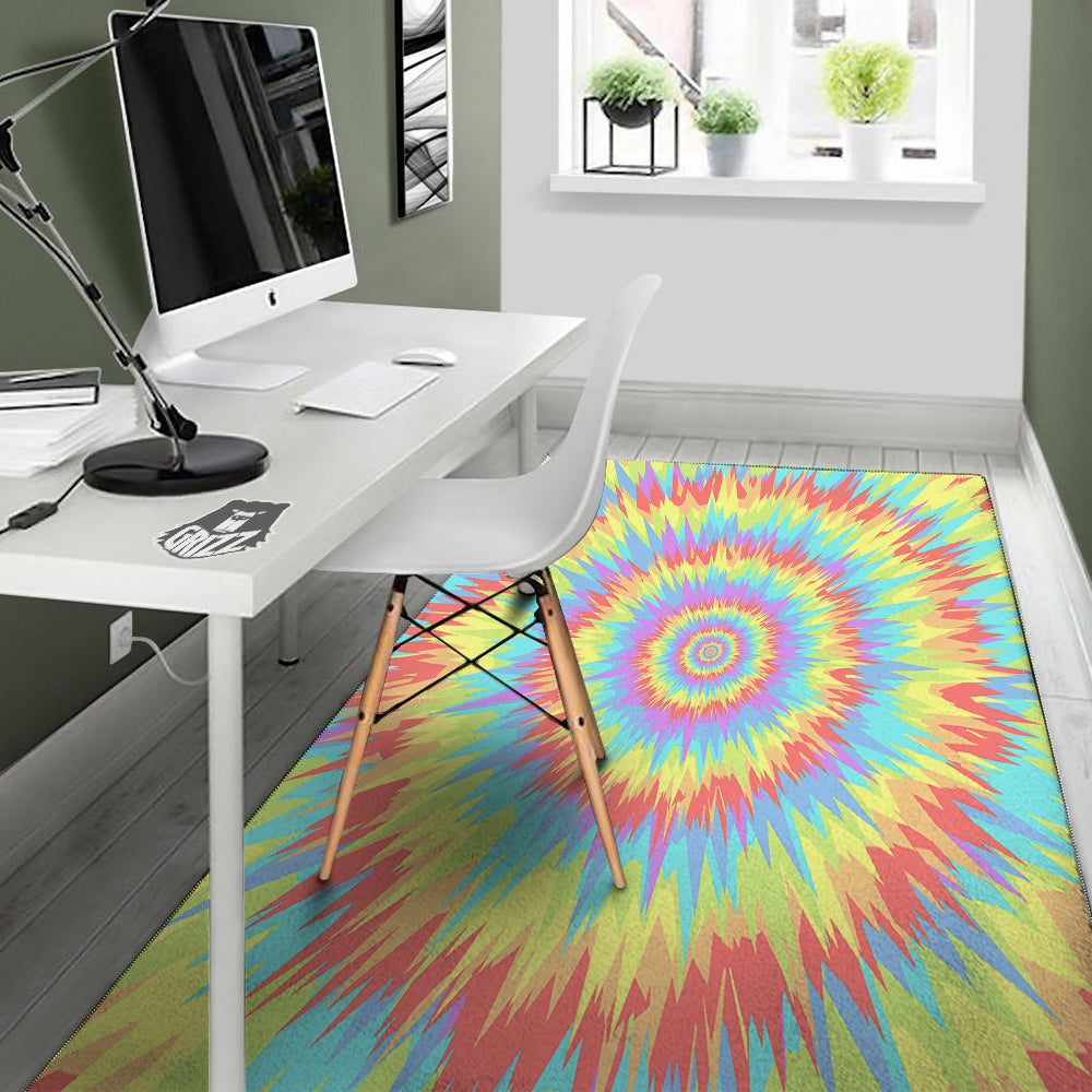 Optical Illusion Colorful Psychedelic Floor Mat-grizzshop