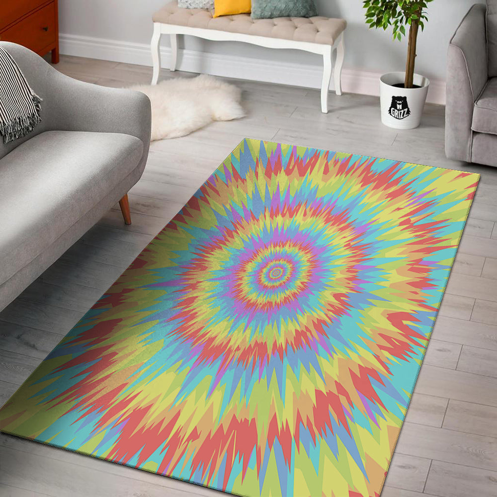 Optical Illusion Colorful Psychedelic Floor Mat-grizzshop