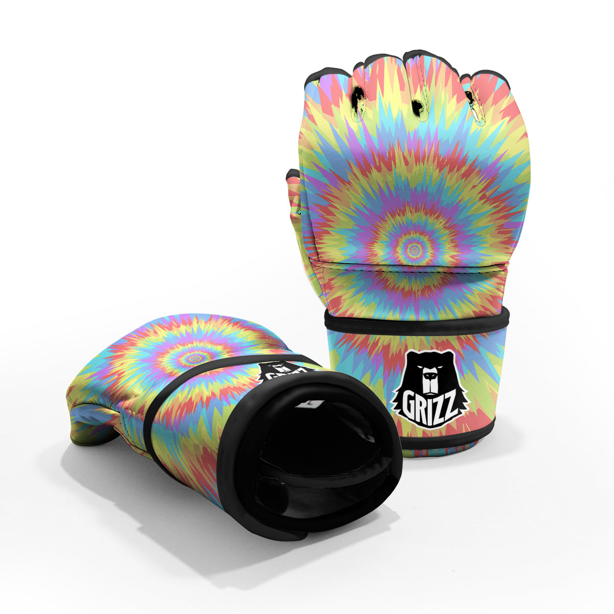 Optical Illusion Colorful Psychedelic MMA Gloves-grizzshop