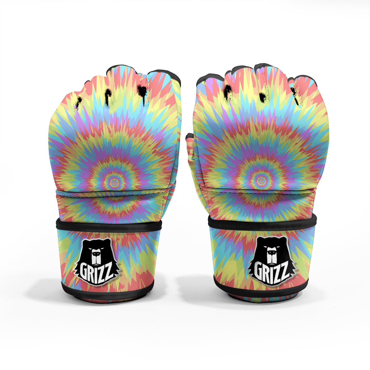 Optical Illusion Colorful Psychedelic MMA Gloves-grizzshop