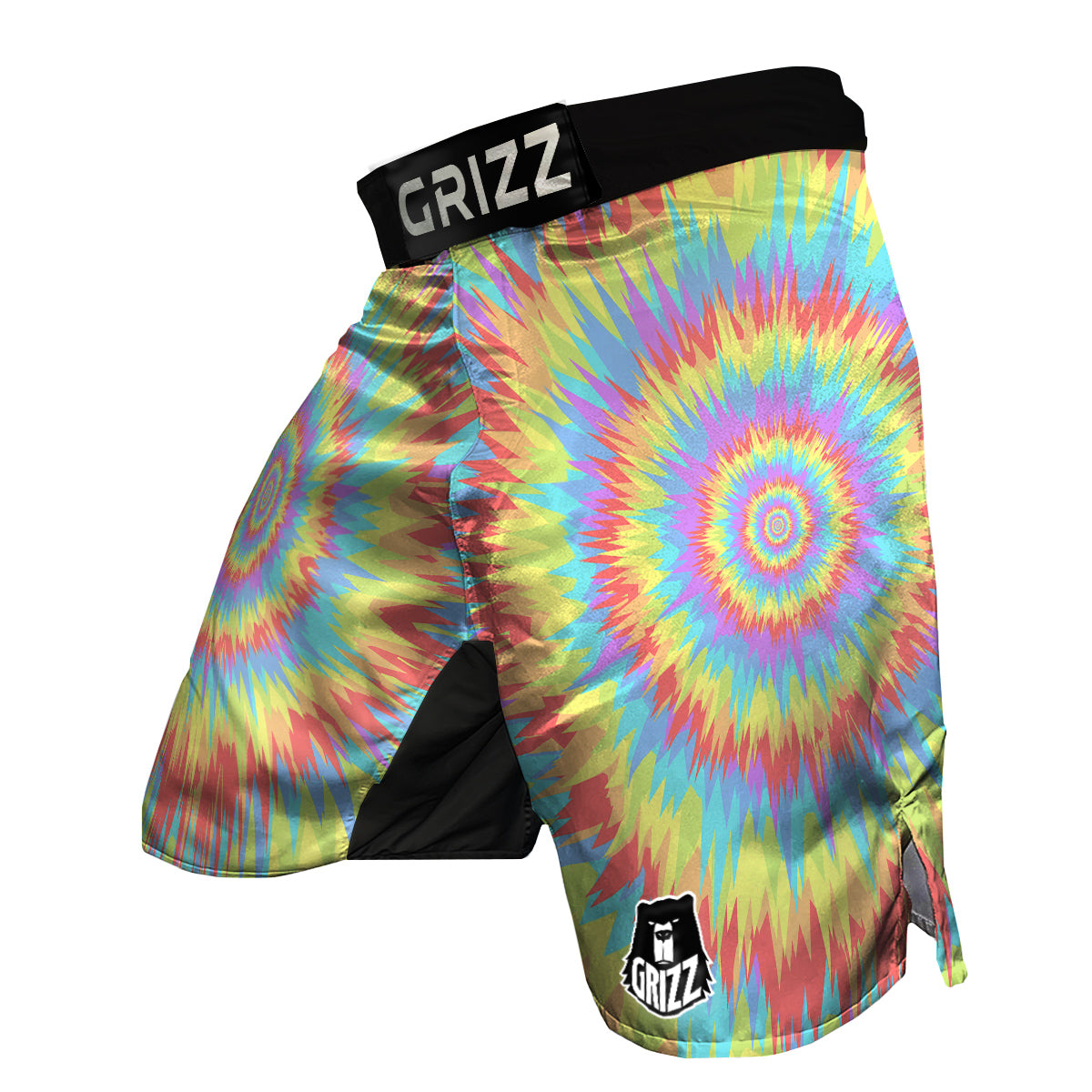 Optical Illusion Colorful Psychedelic MMA Shorts-grizzshop