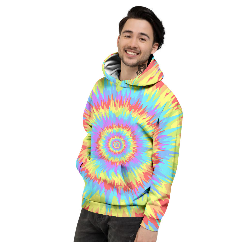 Optical Illusion Colorful Psychedelic Men's Hoodie-grizzshop
